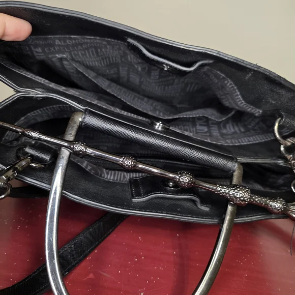 Harry Potter x Loungefly Deathly Hallows Structured Satchel - Picture 7 of 10